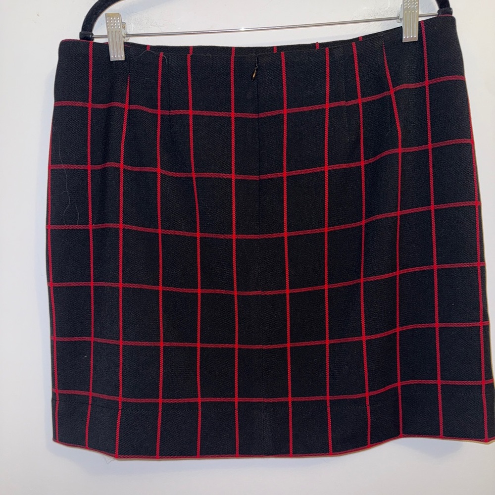 NWT Loft Women’s Windowpane Plaid Modern Buttoned Skirt | Size 14 - Picture 5 of 13